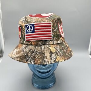 Coney Island Picnic‎ Camo Patch Bucket Hat Urban Outfitters One Size USA Patch
